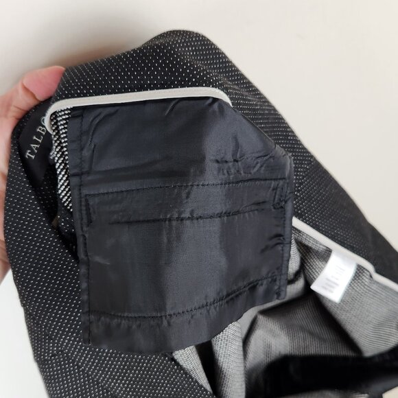 Talbots Black Micro Polka Dot Wide Leg Slacks Pants sz 12 Office Career - Picture 7 of 9